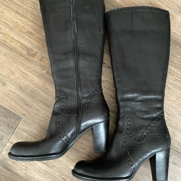 born tall leather boots
